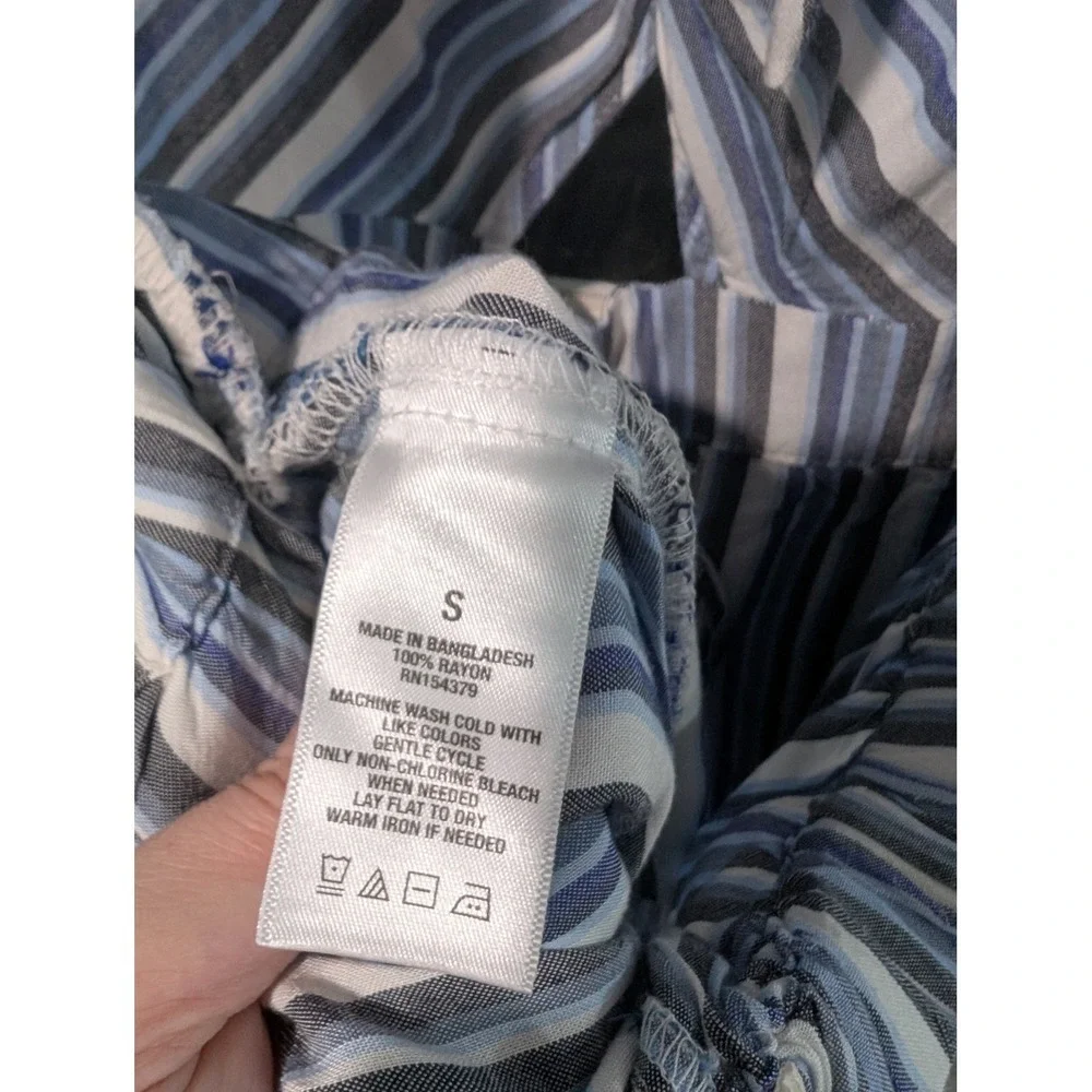 Aeropostale Striped Romper Cutout Tie Front Casual Summer Blue‎ Size S